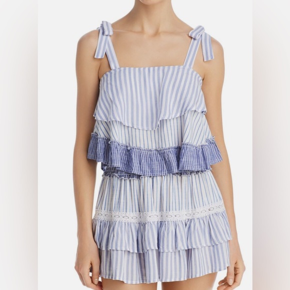 Surf Gypsy Women’s Striped Combo Ruffle Skirt Set - Picture 1 of 5